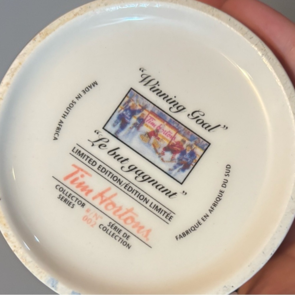 Tim Hortons Ceramic Coffee Mug Limited Edition No. 002 “Winning Goal” - Picture 4 of 4
